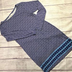 Vineyard Vines Long Sleeve Knit Print Dress Sz S